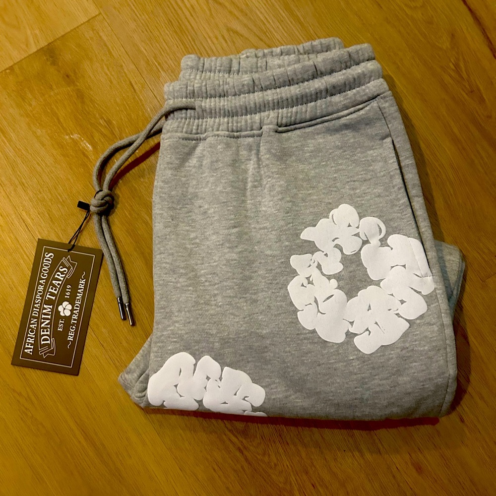 Grey Denim tears Sweatpants